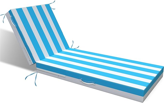 L'AGRATY Outdoor Lounge Chaise Cushion: 72x21x3 Inch Waterproof Lounge Chair by LAGRATY