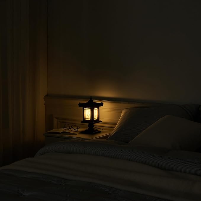 Traditional Korean Wood Lamp | Handmade Asian Oriental Table Lantern | Bedside - Image 9