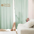 HOMEIDEAS Non-See-Through Sage Green Privacy Sheer Curtains, 52 X 72 Inches by HOMEIDEAS