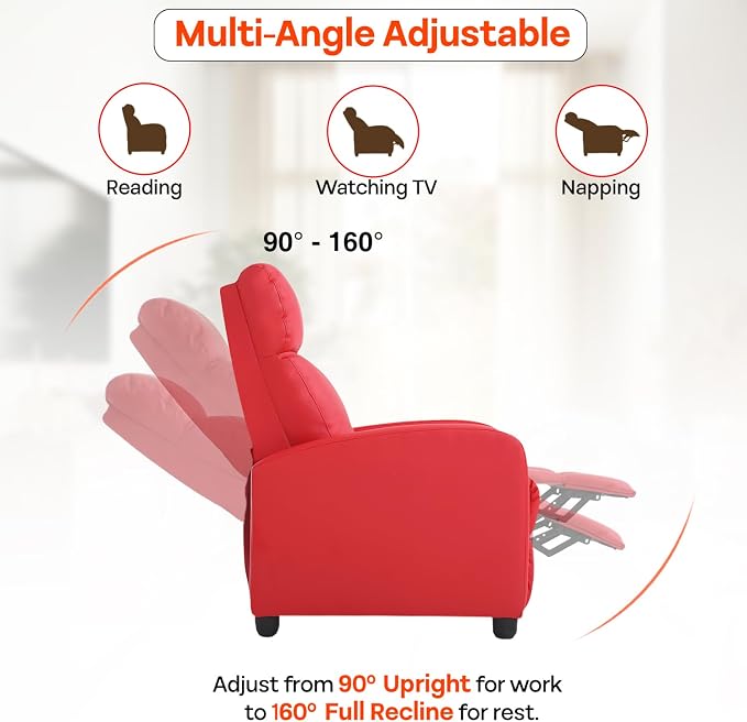 FDW Recliner Chair Massage Chair Reading Chair Reclining Sofa Home Theater - Image 5