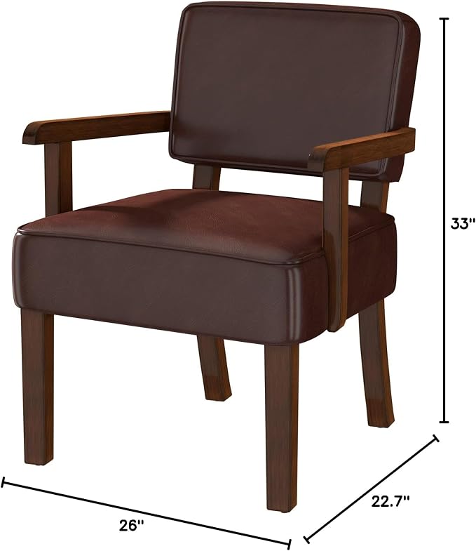FAGAGA Accent Chair, PU Leather Living Room Chairs Oversized - Image 3
