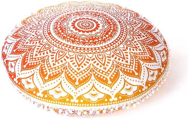 Mandala Floor Pillow Cover Meditation Cushion Seating Throw Hippie Round - Image 5