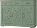 HOSTACK Modern Farmhouse Buffet Sideboard Cabinet, Barn Doors Storage Cabinet by HOSTACK