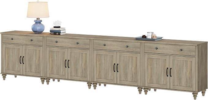 WAMPAT Farmhouse TV Stand for 85 inch TV - Image 7