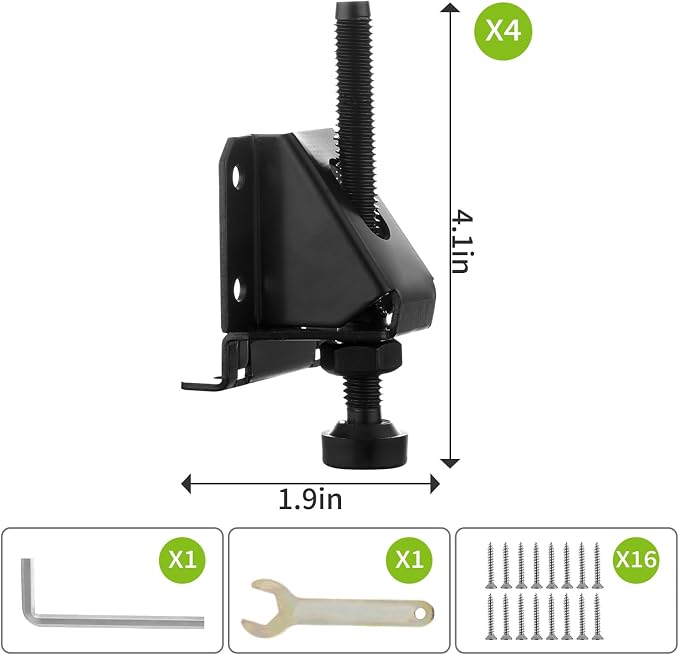16 Pcak Adjustable Leveling Feet, Heavy Duty Furniture Levelers, Adjustable - Image 6