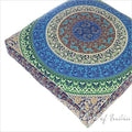 Mandala Floor Pillow Cover Meditation Cushion Seating Throw Hippie Round by EyesofIndia