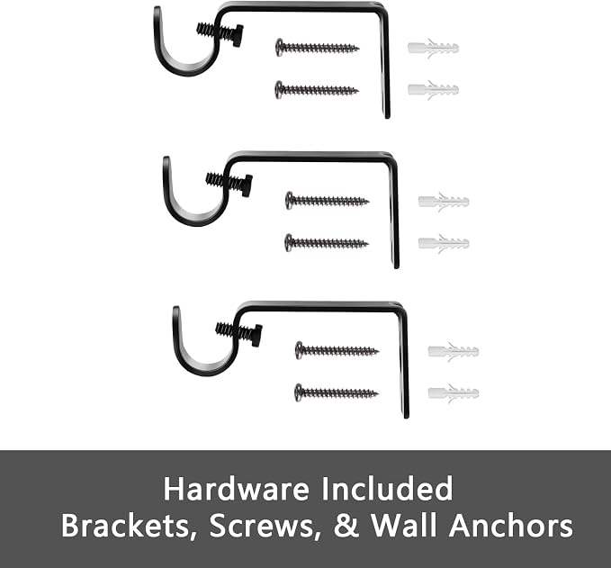 GXOACKJ Curtain Rods for windows 48 to 84-93 inch, 5/8 inch Decorative Matte - Image 7