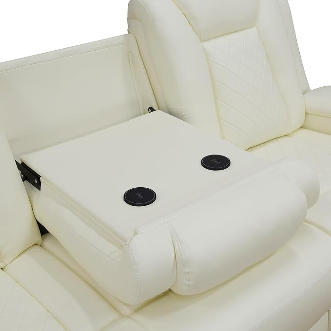 Power Recliner Sofa Set with LED Lights, Includes a Manual Recliner 1 Seat and - Image 6