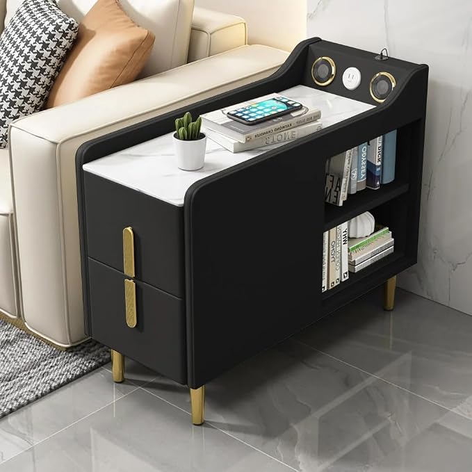 LOVEDIMA Narrow Bedside Table, Slim End Tables by LOVEDIMA