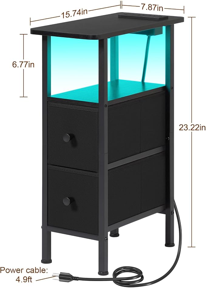 LOAKEKEL Narrow End Table Living Room - Image 3