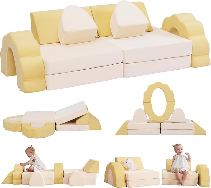 LOAOL Kids Couch 10PCS, Modular Kids Play Couch, Imaginative Convertible Play by LOAOL