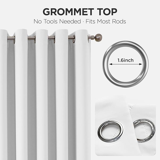 Joydeco Blackout Door Curtain for Doorway Privacy 78 Inches Long, Grommet - Image 9