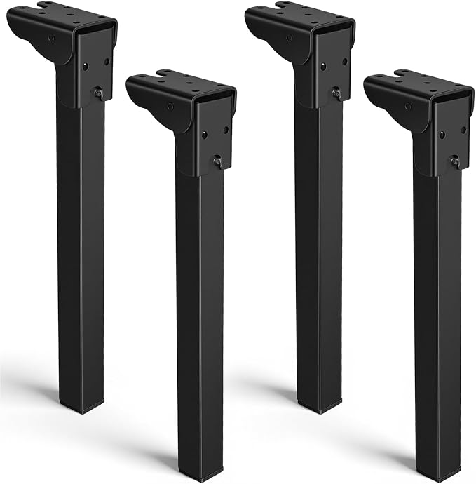 4 Pack 12" Folding Table Legs, Heavy Duty Metal Furniture Legs 12" Adjustable by Unknown