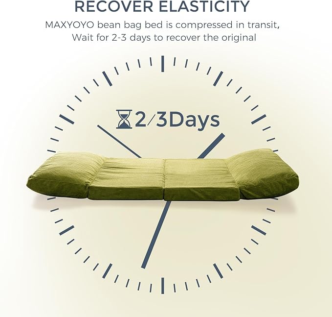 MAXYOYO Folding Sofa Bed, Extra Thick and Long Floor Sofa Convertible Sleeper - Image 5