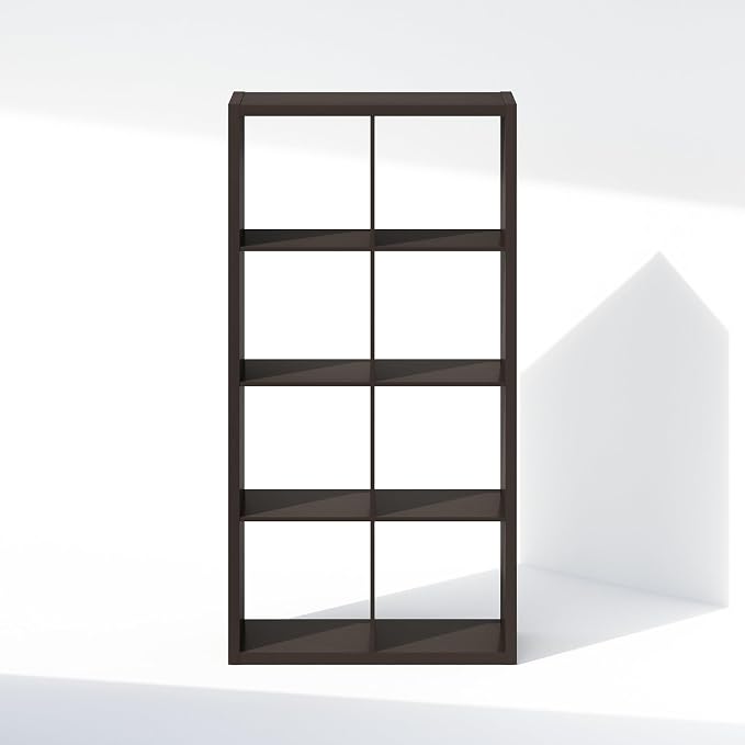 Furinno Simple Cube Storage Organizer, 8-Cube Display Shelf, Open Back Shelving - Image 7