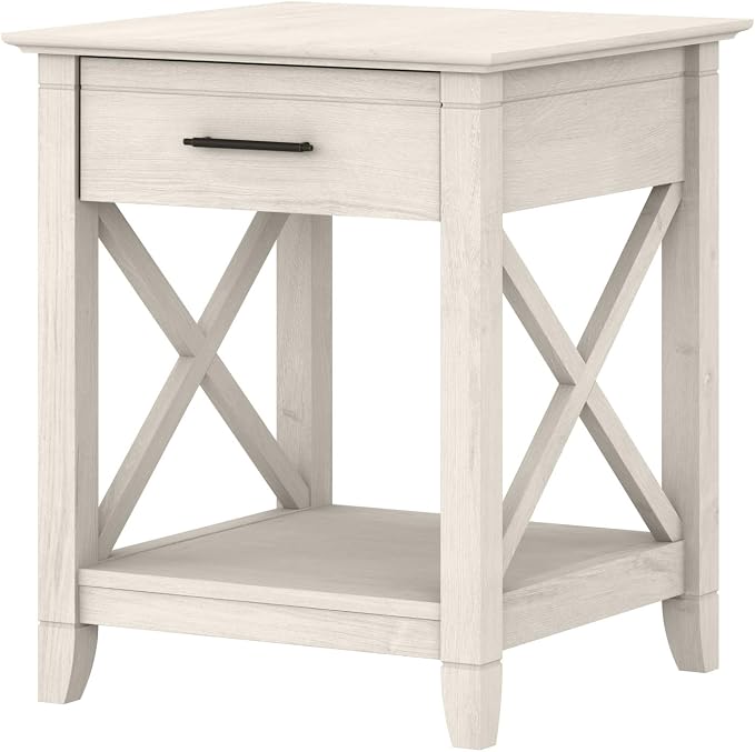 Bush Home End Table with Drawer, Nightstand with Storage, Living Room and by BushHome