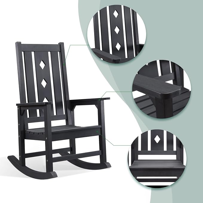 Oversized Rocking Chair, Outdoor Rocker - Image 3