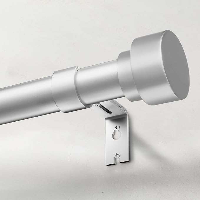 IFELS Heavy Duty Curtain Rods for Windows 28 to 48 Inch, 1 Inch Silver Window by IFELS
