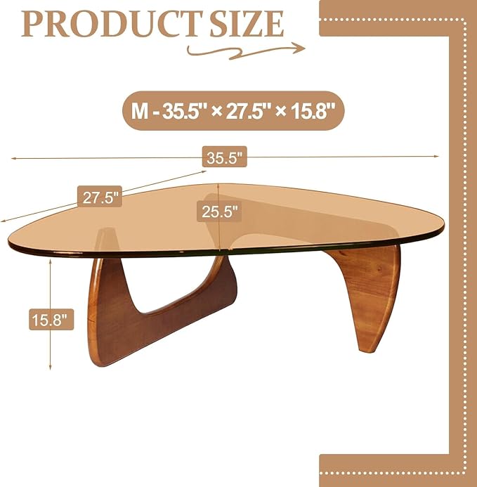 Modern Coffee Table for Living Room, 35.8" Mid Century Center Table, Tea Table - Image 2