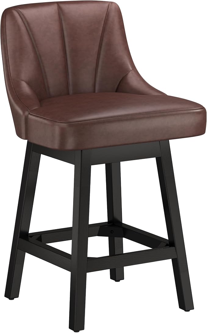 YaFiti Swivel Bar Stools Set of 2, 26 Inch Counter Height Bar Stools - Image 9
