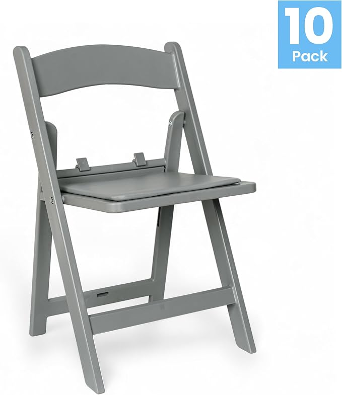 Flash Furniture Hercules Set of 10 Kids Gray Resin Folding Chair - Image 5