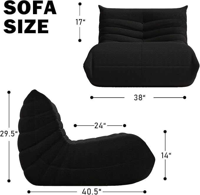 YVDNHP Bean Bag Chair, Memory Foam Bean Bag Sofa Large Bean Bag Chair - Image 2
