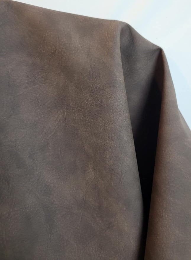 Cafe Brown Nubuck Soft Faux Leather Fabric Sheet PU Leather Sold by The Yard - Image 6