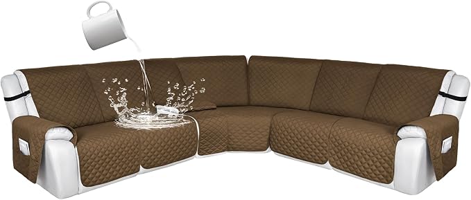 HDCAXKJ 100% Waterproof Reclining Sectional Couch Covers L Shape Recliner Sofa by HDCAXKJ