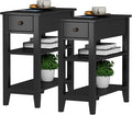 ChooChoo Side Table Living Room Set of 2, Narrow End Table by ChooChoo
