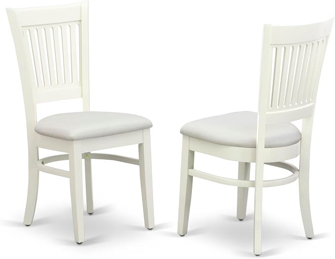 East West Furniture ANVA3-LWH-C 3 Piece Dining Table Set - Image 4