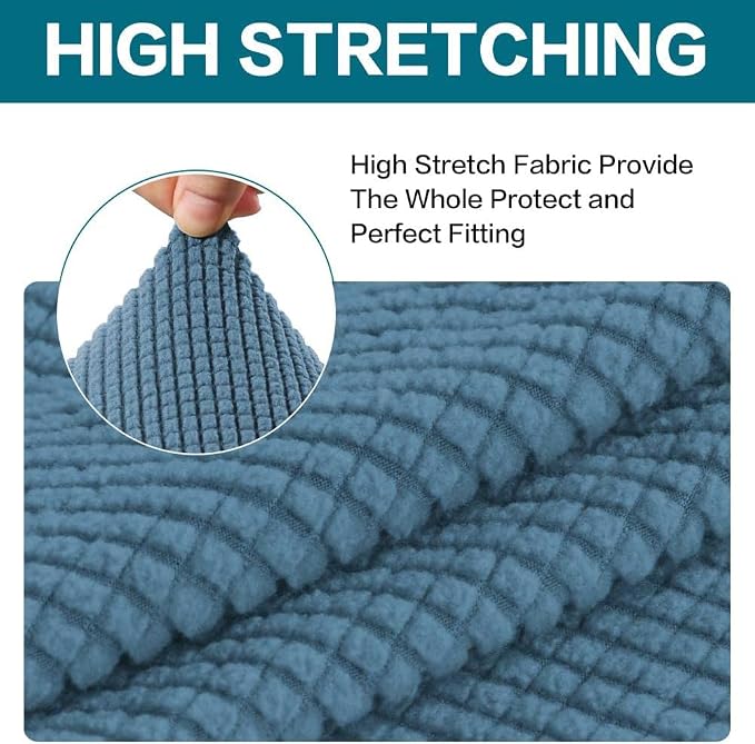 Turquoize Stretch Sofa Slipcover 2 Pieces Sofa Cover Couch Cover - Image 4