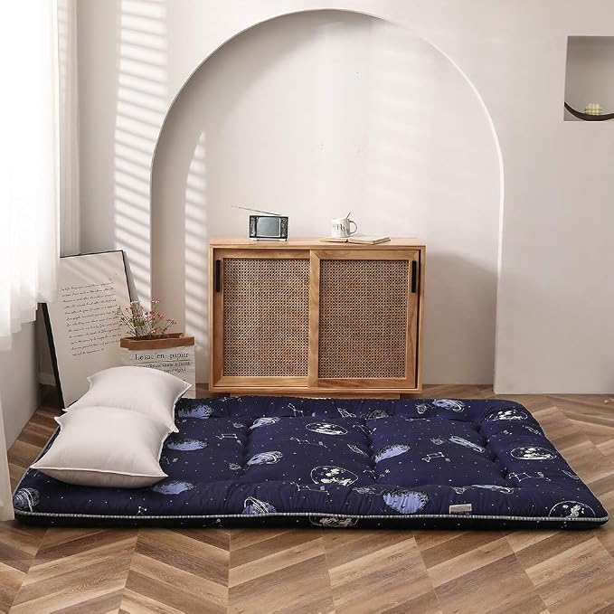 MAXYOYO Navy Space Adventure Japanese Floor Futon Mattress, Thicken Tatami Mat - Image 4