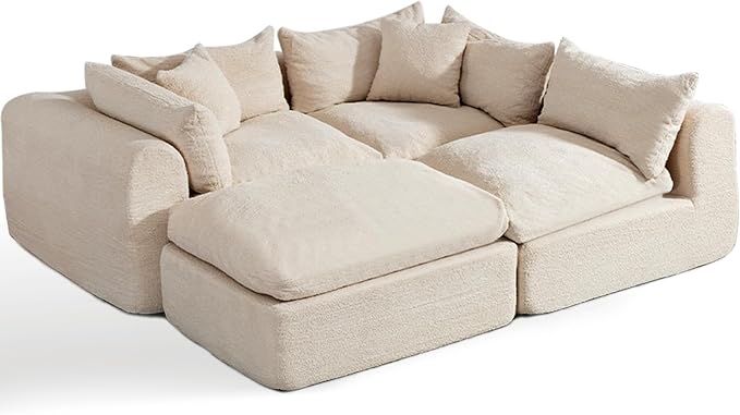 Modular Cloud Couch Sectional, Boneless Sofa by WENTUM