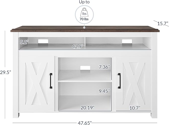 BELLEZE 48" TV Stand, Entertainment Center - Image 5