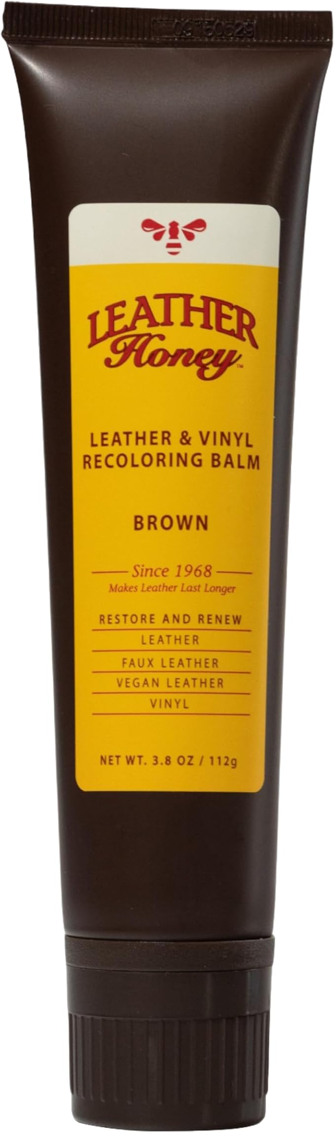 Leather Honey Brown Recoloring Balm: Color Restorer and Scratch/Scuff Remover by LeatherHoney