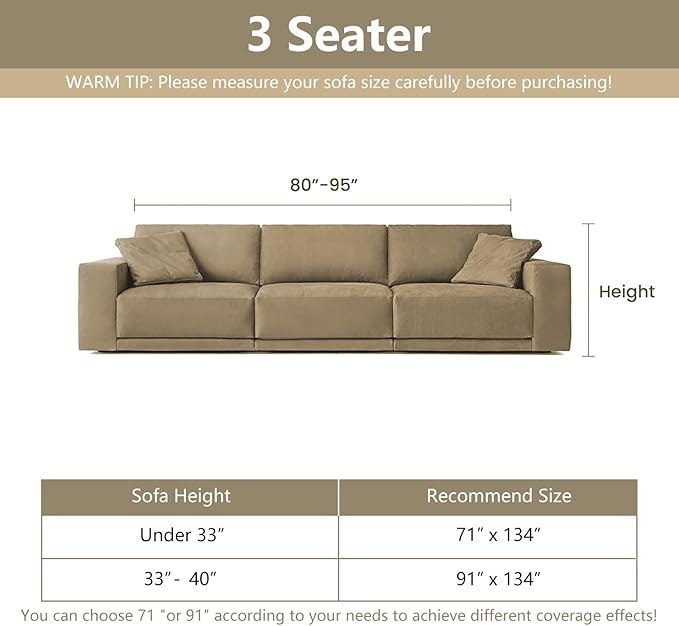 MYSKY HOME Boho Couch Cover Deep Chocolate Sofa Covers Washable, Farmhouse Sofa - Image 5