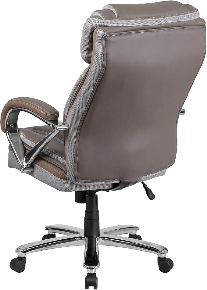 Flash Furniture HERCULES Series Big & Tall 500 lb. Rated Taupe LeatherSoft - Image 7