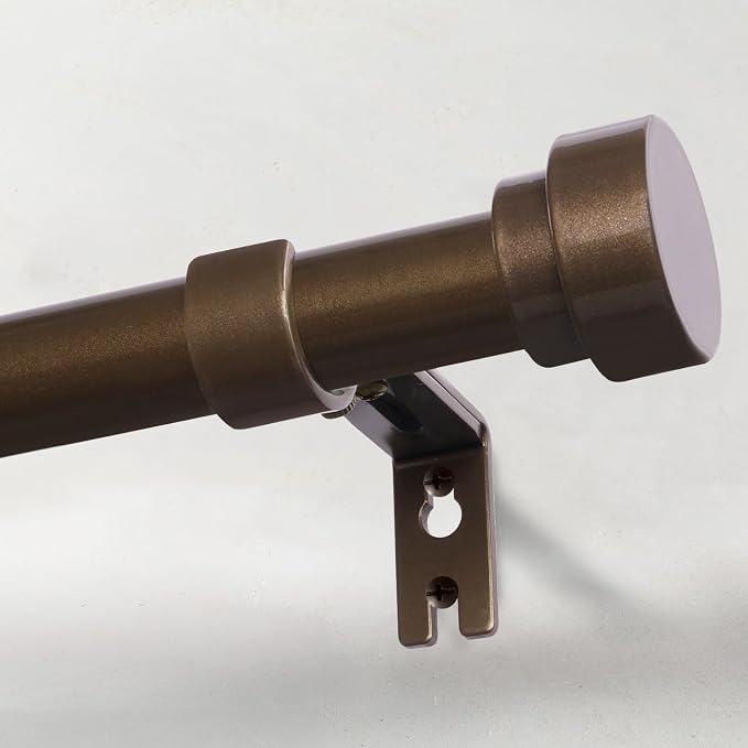 IFELS Heavy Duty Curtain Rods for Windows 72 to 144 Inch, 1 Inch Bronze Window by IFELS
