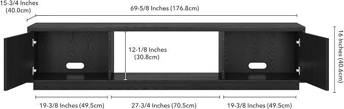 Henn&Hart Fluted TV Stand for TVs up to 78" - Image 3