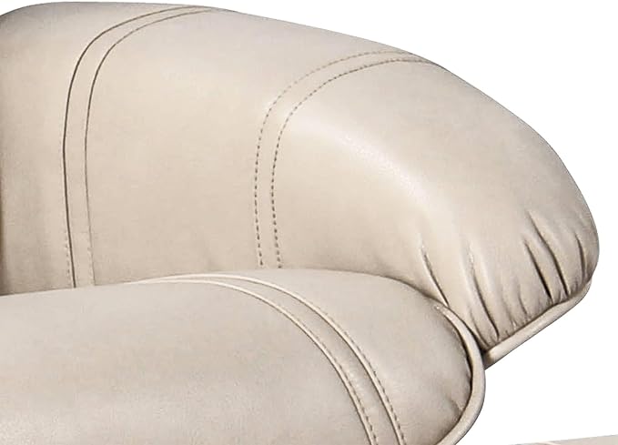 Benchmaster Newport Taupe Swivel Faux Leather Recliner Chair - Image 7