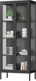 Polup Display Cabinet with 3 Side Tempered Glass, Metal Storage Cabinet & by POLUP