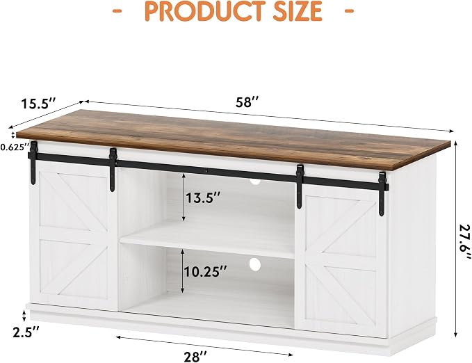 Shahoo Farmhouse Sideboard Buffet Cabinet, Coffee Bar Storage - Image 2