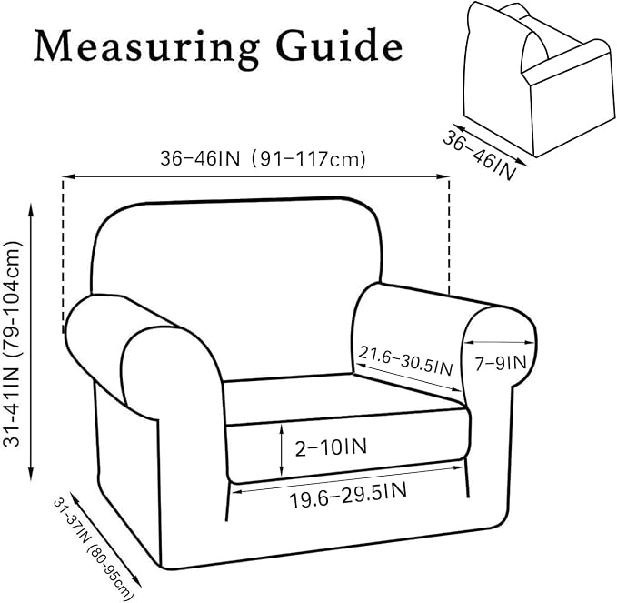 Turquoize 2 Piece Chair Covers Armchair Covers - Image 2