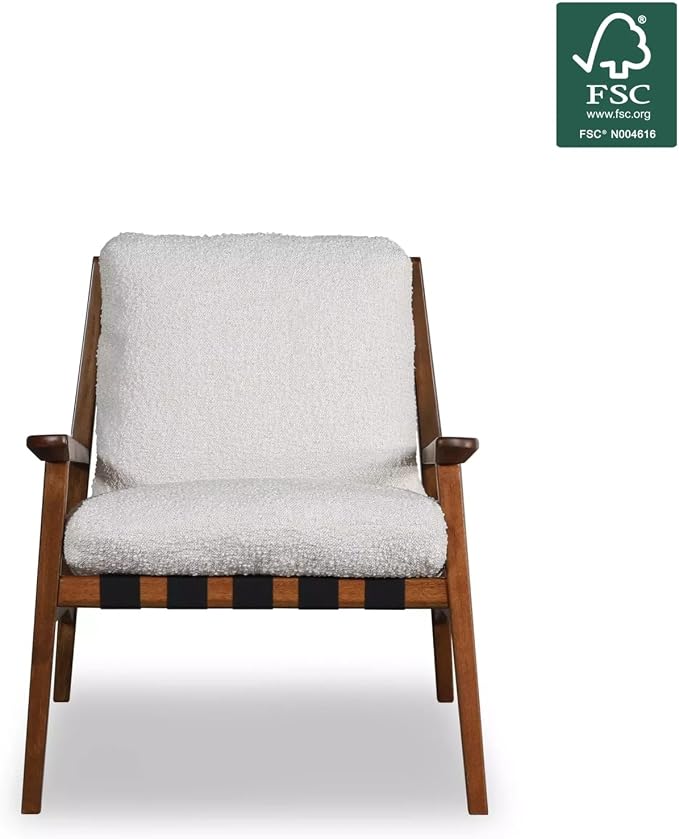 Grain Wood Furniture Solid Wood Mid Century Lounge Chair - Image 6