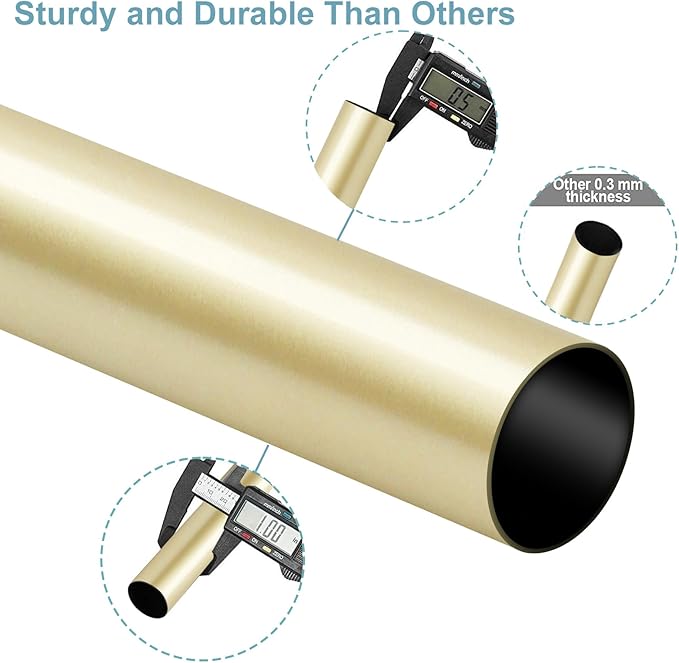 Byondeth Curtain Rods for Windows 16 to 200 Inches Adjustable Length 1 Inch - Image 8