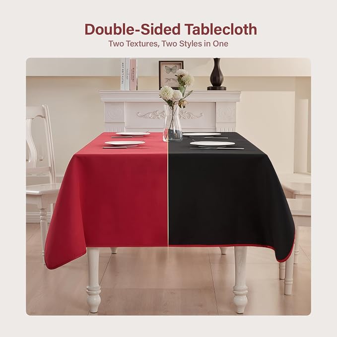 BALCONY & FALCON Rectangular Table Cloth Water Resistant Washable Double-Sided - Image 5