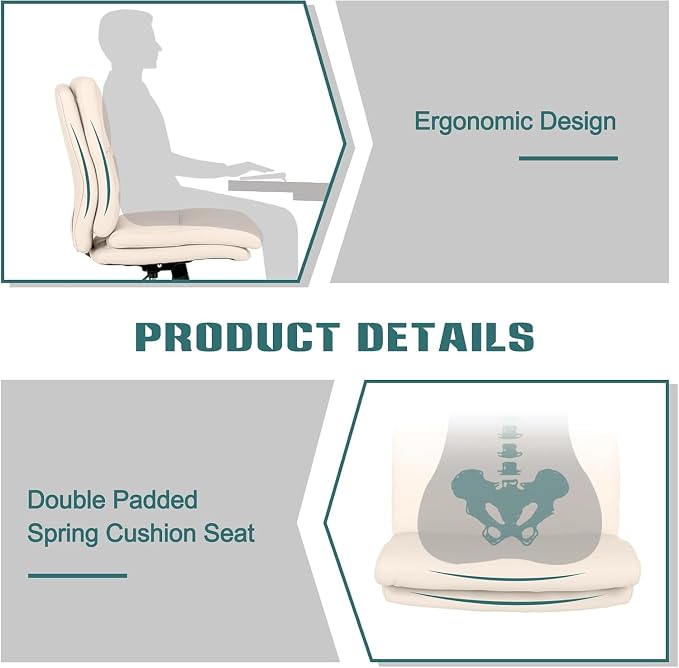LUCKWIND Armless Office Desk Chair - Image 5