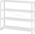 HCHQHS Bookshelf, 4-Tier Industrial Bookcase, Freestanding Tall Bookshelves by HCHQHS