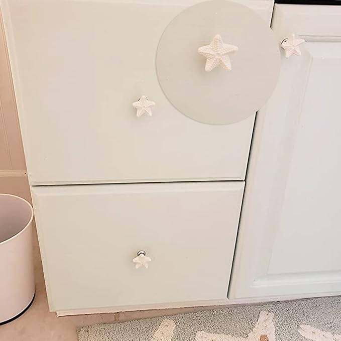 Starfish Drawer Knobs Coastal Kitchen Cabinet Knos Beach Themeb Knob Ceramic - Image 4