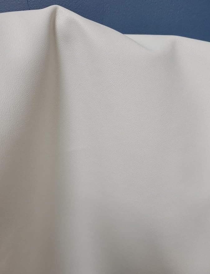 NAT Leathers | White Soft Faux Vegan Leather PU | 1 Yard Cut by The Yard | - Image 4